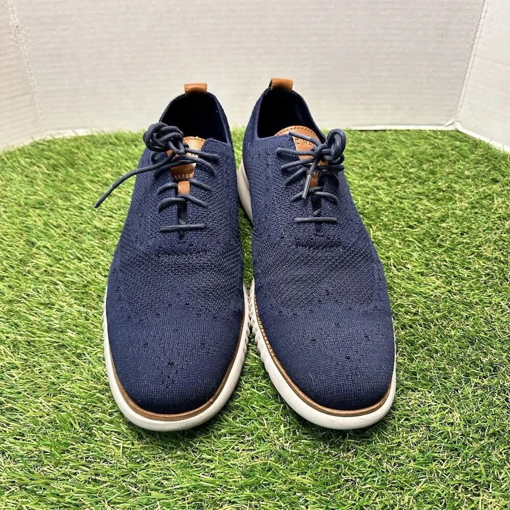 Cole Haan ZeroGrand Stitchlite Mens Size 12M C27569 Marine Blue Casual Oxfords